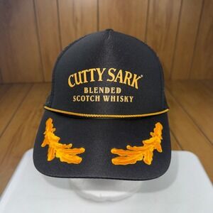 Cutty Sark Blended Scotch Whisky Otto Trucker Hat Black Gold Cap